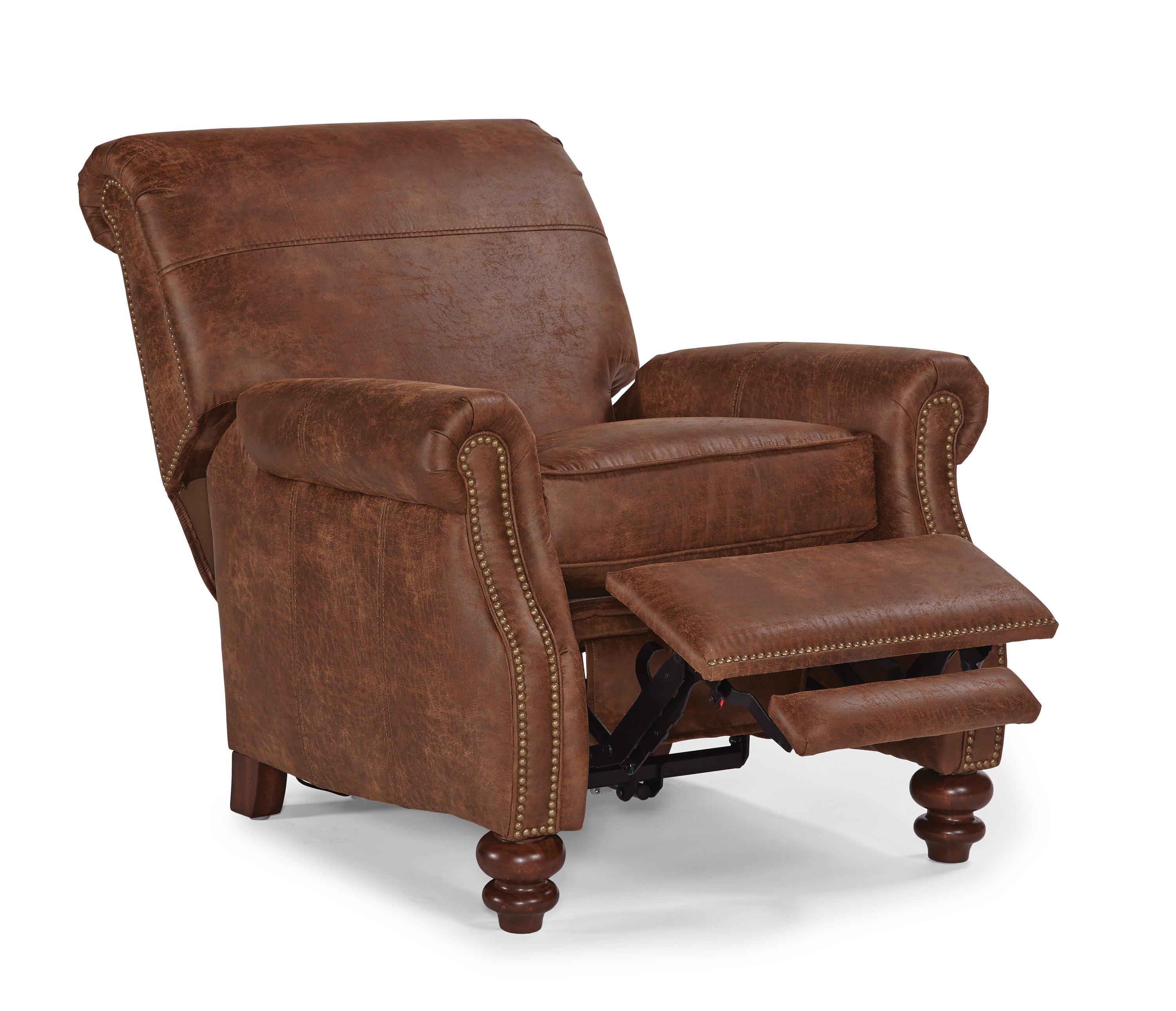 Flexsteel Bay Bridge Traditional High Leg Recliner with Rolled Back